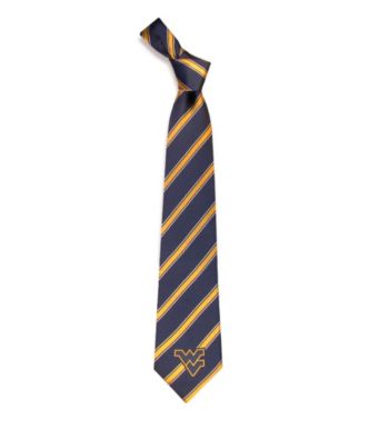 NCAA® West Virginia University Men's Necktie - Logo Stripe