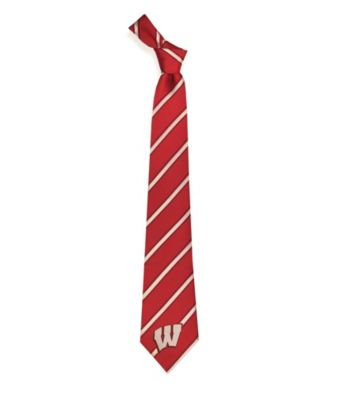 NCAA® University of Wisconsin Men's Necktie - Logo Stripe