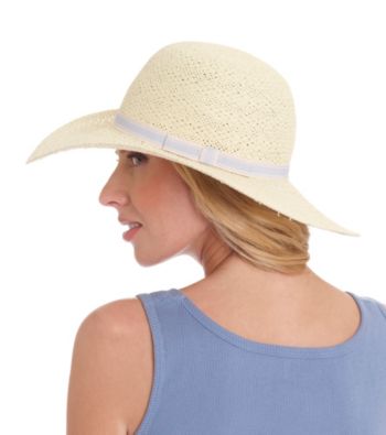 August Accessories® Preppy Floppy Straw Hat