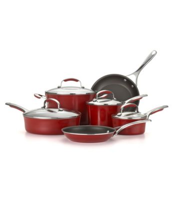 KitchenAid® Red Gourmet Aluminum 10-pc. Cookware Set