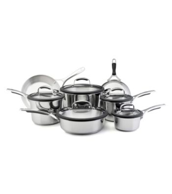 KitchenAid® Gourmet Stainless Steel 12-pc. Set with Black Silicone Handles