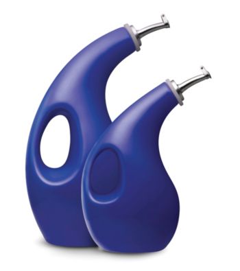 Rachael Ray® Blue Stoneware 2-pc. Set: EVOO & Vinegar