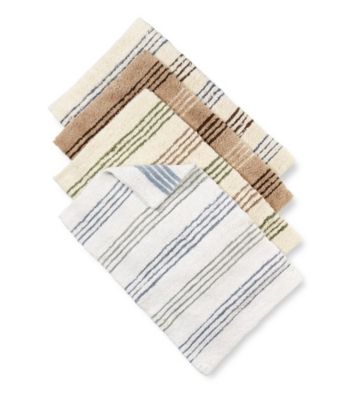 LivingQuarters Reversible Cotton Stripe Bath Rug