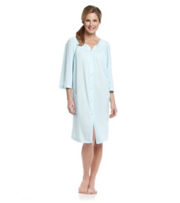 Miss Elaine® Buttonfront Tricot Robe