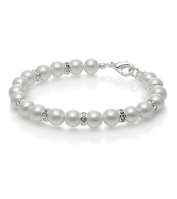 Carolee® Simulated White Pearl and Clear Stone Bracelet