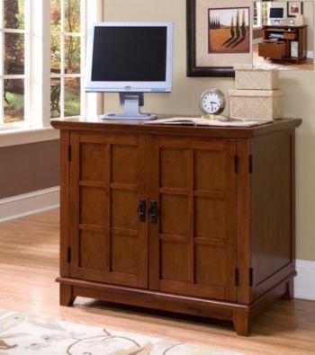 Home Styles® Prairie Compact Computer Cabinet - Cottage Oak