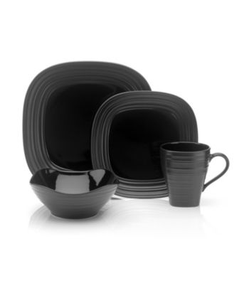 Mikasa® Swirl Square Black 4-pc. Place Setting