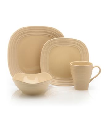 Mikasa® Swirl Square Tan 4-pc. Place Setting