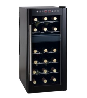 Sunpentown® 18-Bottle Dual-Zone Thermo-Electric Wine Cooler with Heating Technology