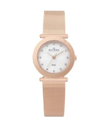 Skagen Denmark Women's Rose Goldtone Mesh Watch
