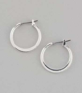 Napier® Medium Silvertone Hoop Earrings