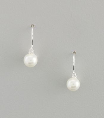 Lauren Ralph Lauren Cubic Zirconia and Faux Pearl Drop Earrings