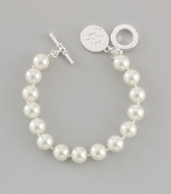 Lauren Ralph Lauren White Faux Pearl Bracelet
