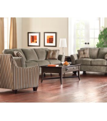 Broyhill Maddie Gray Chenille Living Room Collection