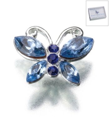 Lillian Rose® Something Blue Butterfly Pin