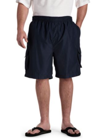 Island Passport® Men's Big & Tall Cargo Swim Trunks - Navy