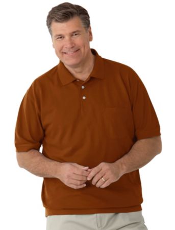 Canyon Ridge® Men's Big & Tall Piqué Banded-Bottom Sport Shirt