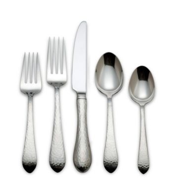 Reed & Barton® Hammered Antique 5-Piece Flatware Set
