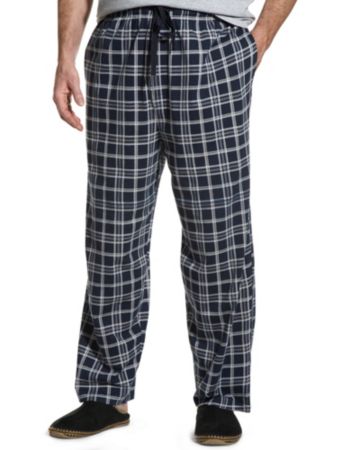 Canyon Ridge® Men's Big & Tall Plaid Knit Pants - Black