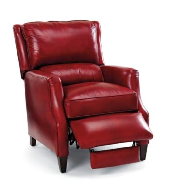 Bradington-Young® Schaumburg Red Leather High-Leg Recliner