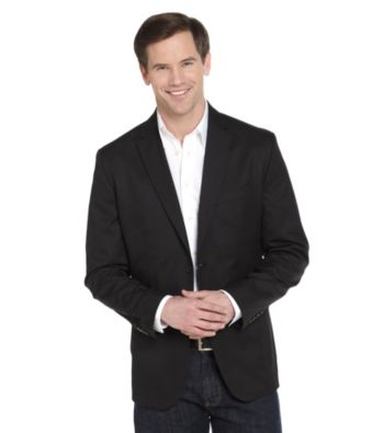 Calvin Klein Men's Wool Sports Jacket - Black Pinstripe