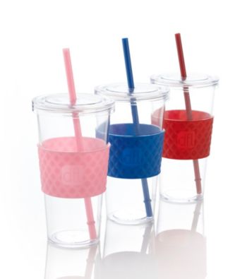 Design for Living™ Large Cold Beverage Cups with Colorful Sleeves