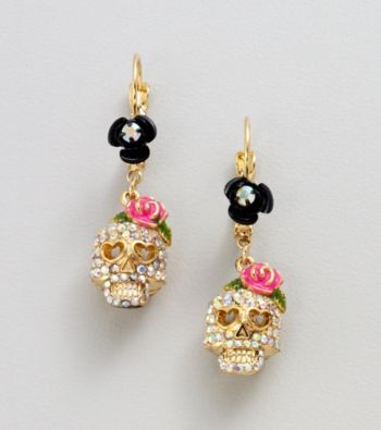 Betsey Johnson® Skull Drop Earrings