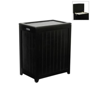 Oceanstar Rectangular Mahogany Laundry Hamper