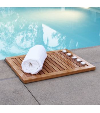 Oceanstar Bamboo Floor & Shower Mat