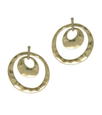 Kenneth Cole® Hammered Orbital Earrings - Goldtone
