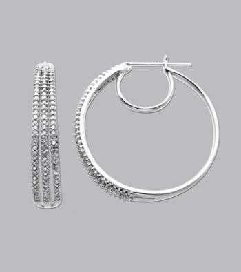 .50 ct. t.w. Diamond Triple Hoop Earrings