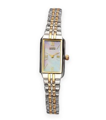 Citizen® Ladies' Stainless Steel 2-Tone Watch with Mother Of Pearl Dial