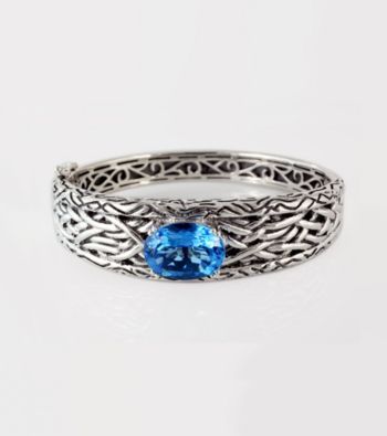 Effy® Sterling Silver Blue Topaz Bangle Bracelet