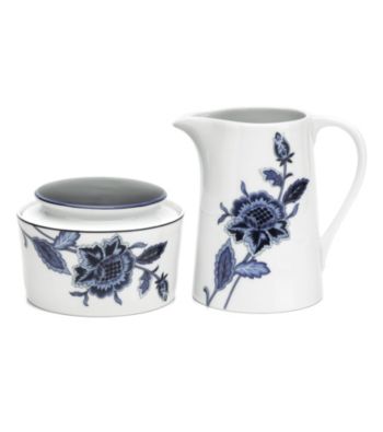 Mikasa® Indigo Bloom Sugar Bowl and Creamer Set