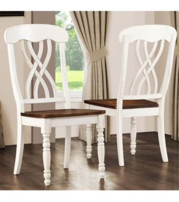 Home Interior 2-pc. Country Style Dining Chair Set - Antique White