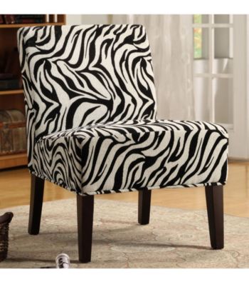 Home Interior Contemporary Lounge Chair - Zebra Print