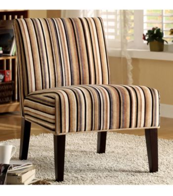 Home Interior Contemporary Lounge Chair - Striped Print