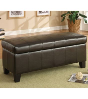 Home Interior Storage Bench Ottoman - Espresso