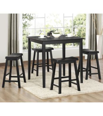 Home Interior 5-pc. Black Pub Dining Set
