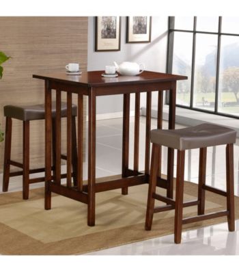 Home Interior 3-pc. Cherry Counter-Height Wood Dining Set
