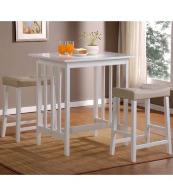 Home Interior 3-pc. White Counter-Height Wood Dining Set