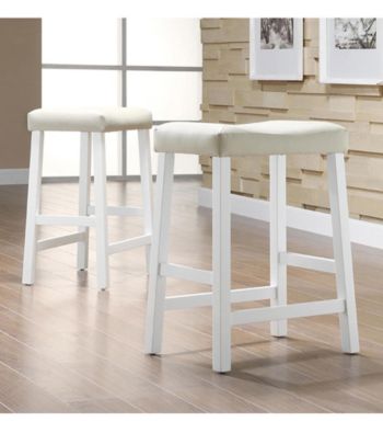 Home Interior 2-pc. Saddle-Back Stool Set - White