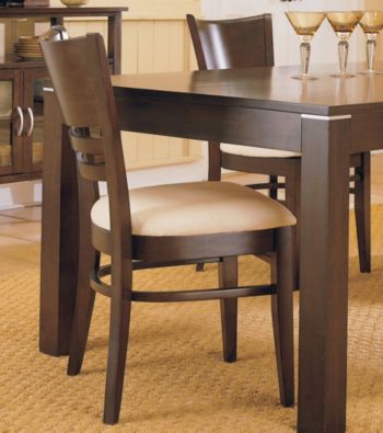 Home Interior Set of 2 Contemporary Dining Chairs - Espresso