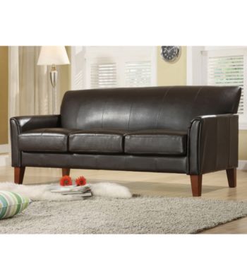 Home Interior Vinyl Sofa - Dark Brown