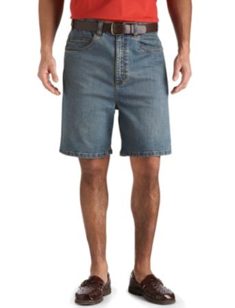 Harbor Bay® Men's Big & Tall Continuous Comfort Denim Shorts - Medium Blue