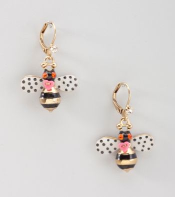 Betsey Johnson® Glitz Bumble Bee Earrings