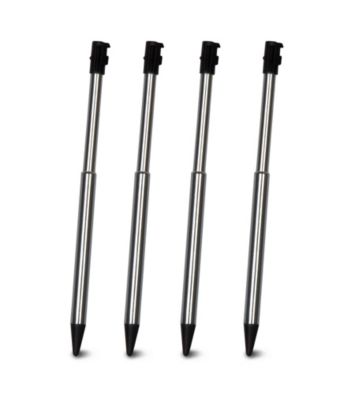 CTA Digital 4-Piece Retractable Metallic Touch Pen Set for Nintendo 3DS