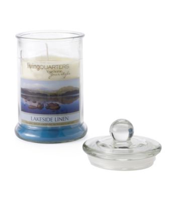 LivingQuarters Large Layered Jar Candle - Lakeside Linen