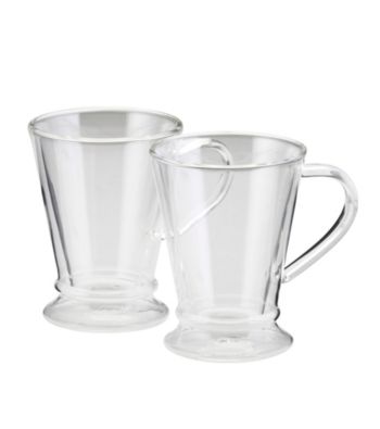 Bon Jour® Set of 2 Clear Insulated 10 oz. Coffee Mugs