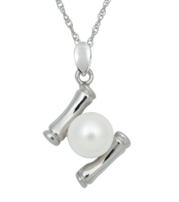 .925 Sterling Silver Freshwater Pearl Pendant Necklace